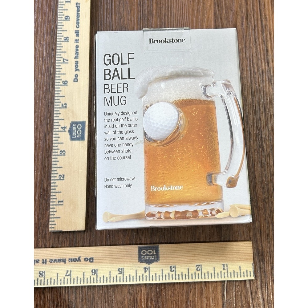 Brand New Brookstone Golf Ball Beer Mug Still Sealed In Box - Picture 6 of 6